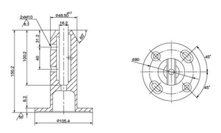 Pinza de suelo redonda